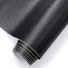 COURO ADESIVO REPARO PRETO RANHURA 20CMX30CM